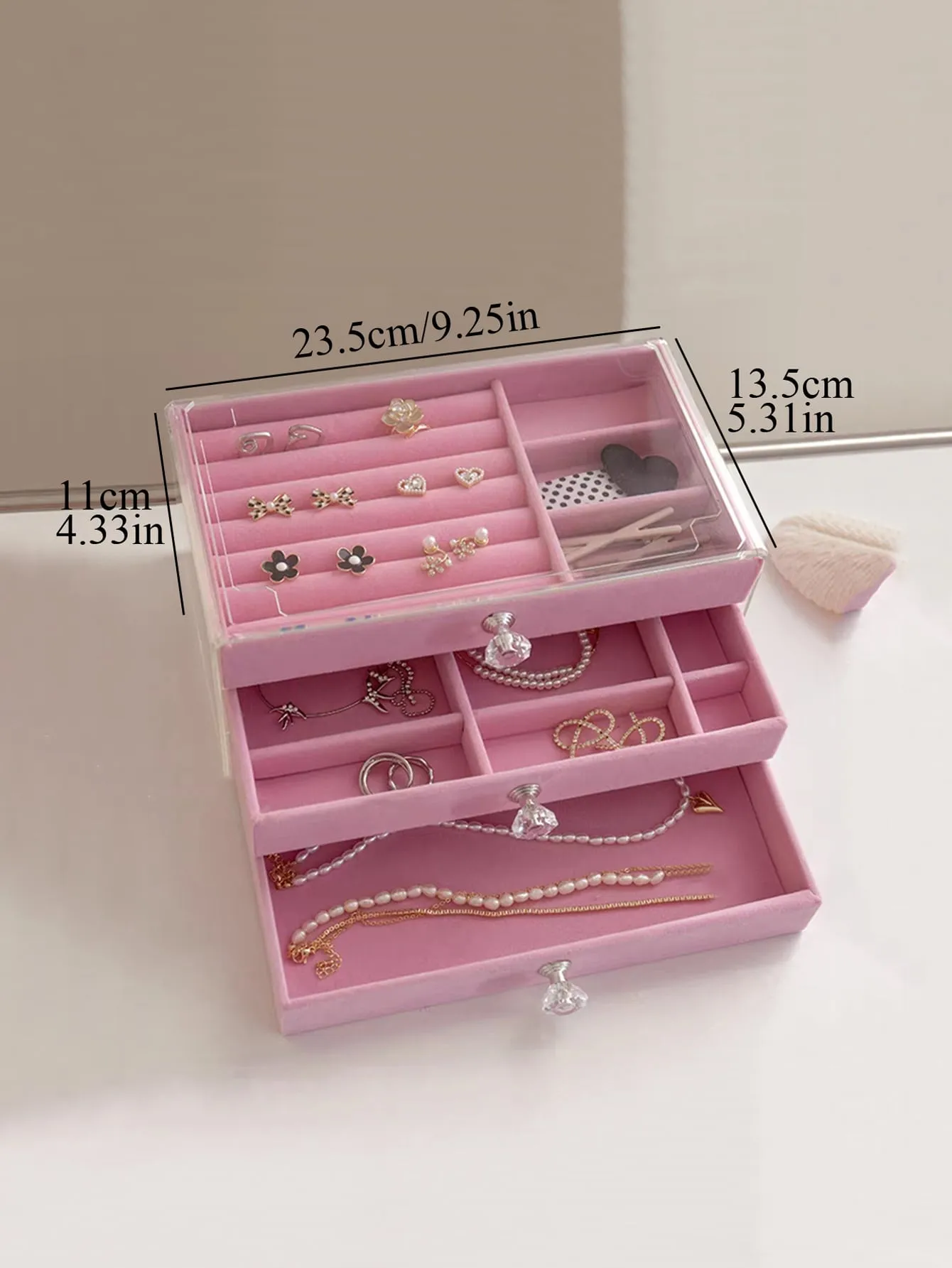 1pc Multi-grid Jewelry Storage Box, Multifunction Large Jewelry Organizer For Home