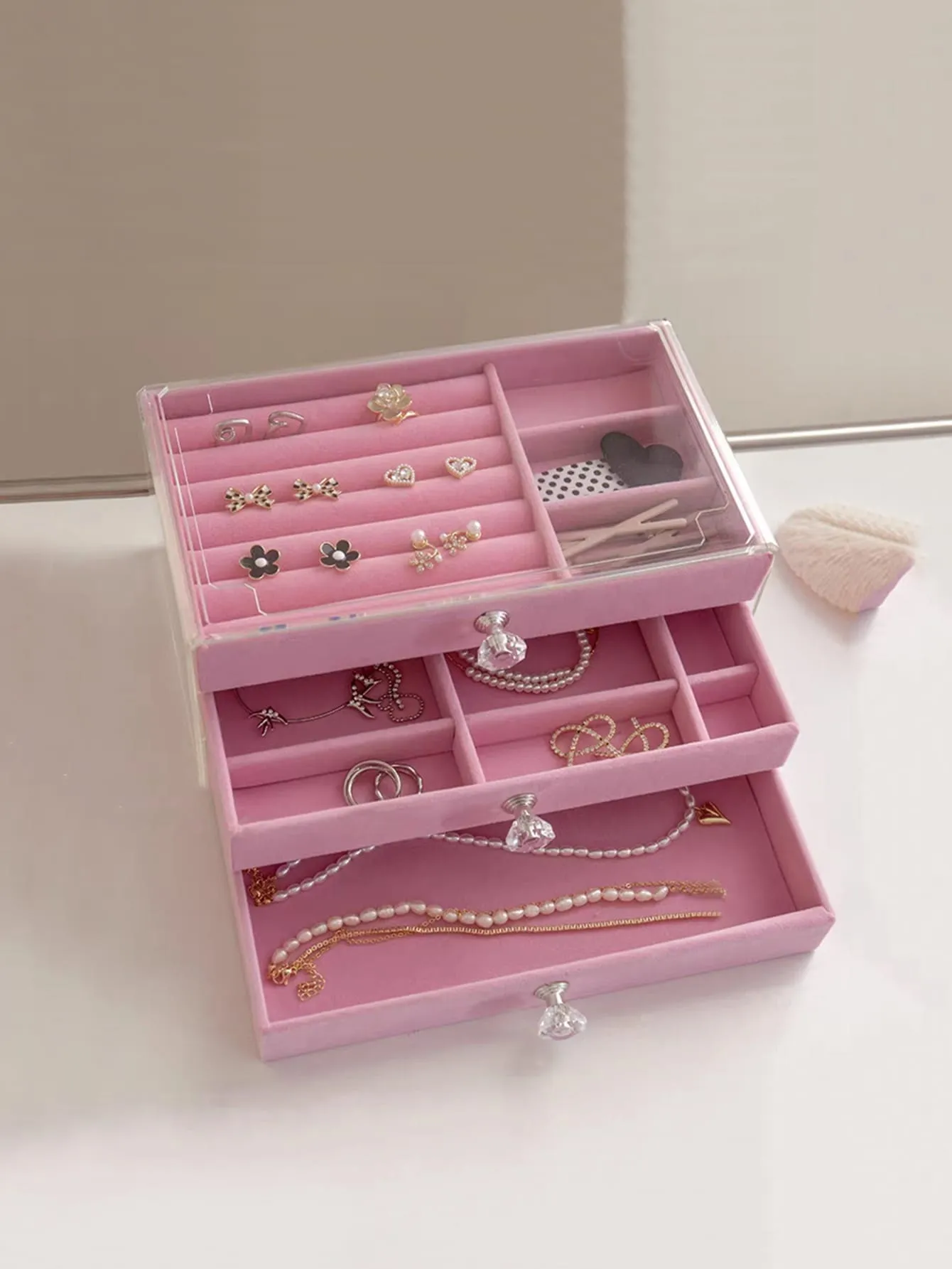 1pc Multi-grid Jewelry Storage Box, Multifunction Large Jewelry Organizer For Home