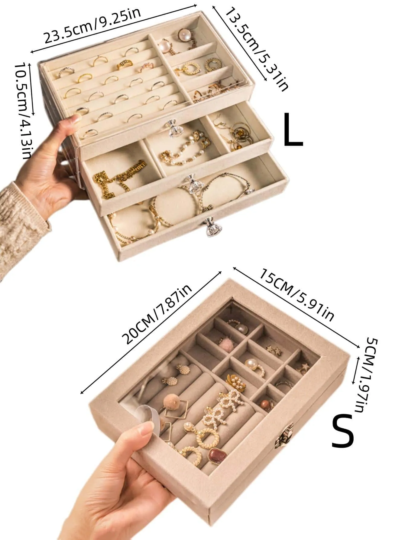 1pc Multi-layer Large Capacity Jewelry Box, Modern Plastic Dust-proof Jewelry Storage Box For Home