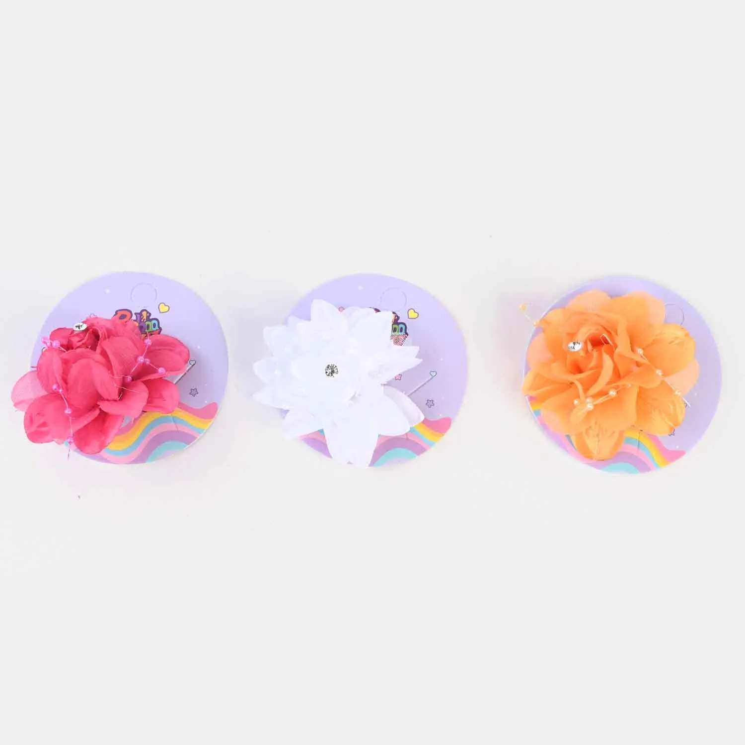 3PCs Girls Flower Hair Pin