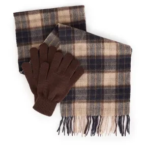 Barbour Tartan Scarf / Gloves Gift Set Autumn Dress