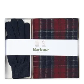 Barbour Tartan Scarf / Gloves Gift Set Cordova