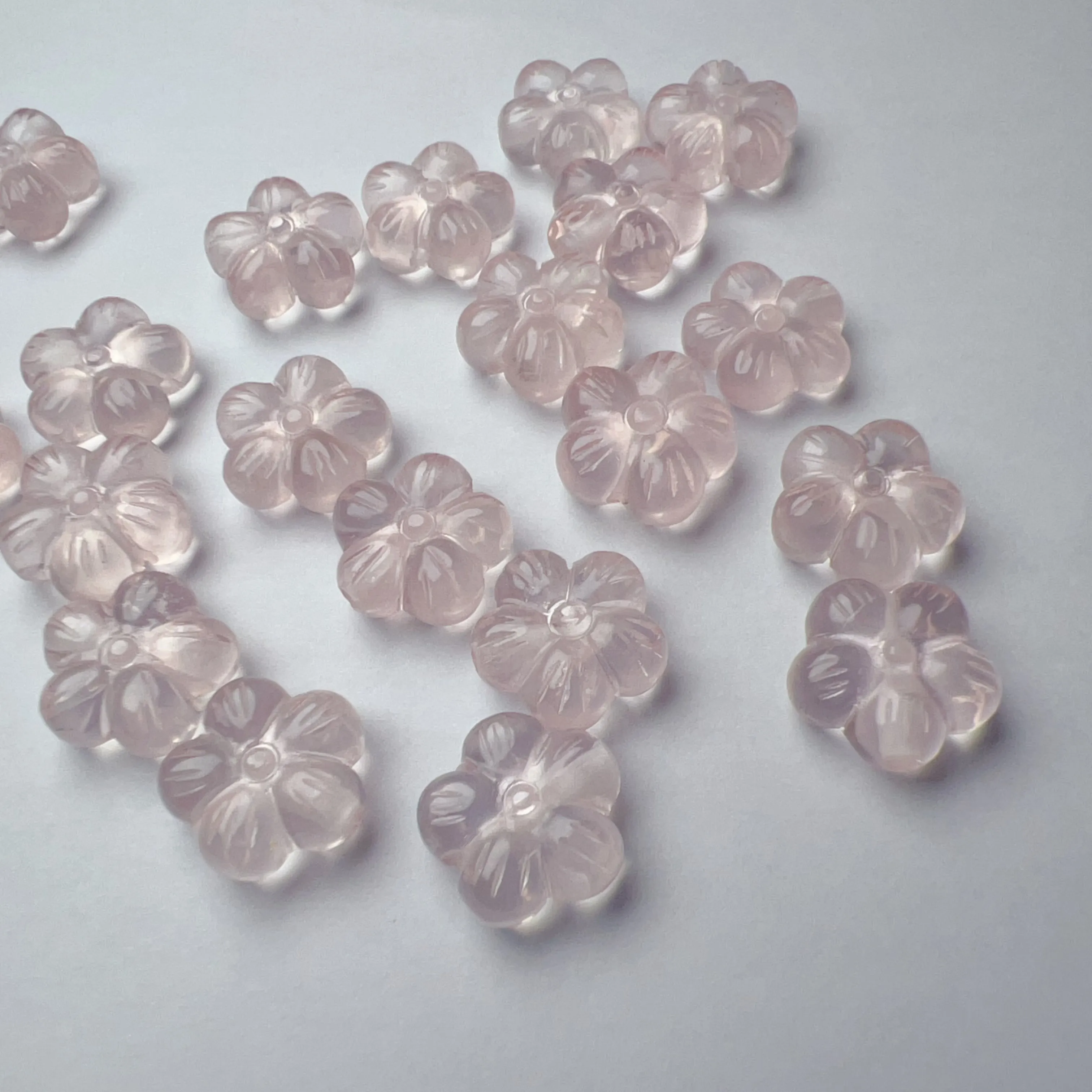 Beautiful Jewelry Accessory - High-quality Rose Quartz Sakura Flower Bead Charms for DIY Jewelry Project