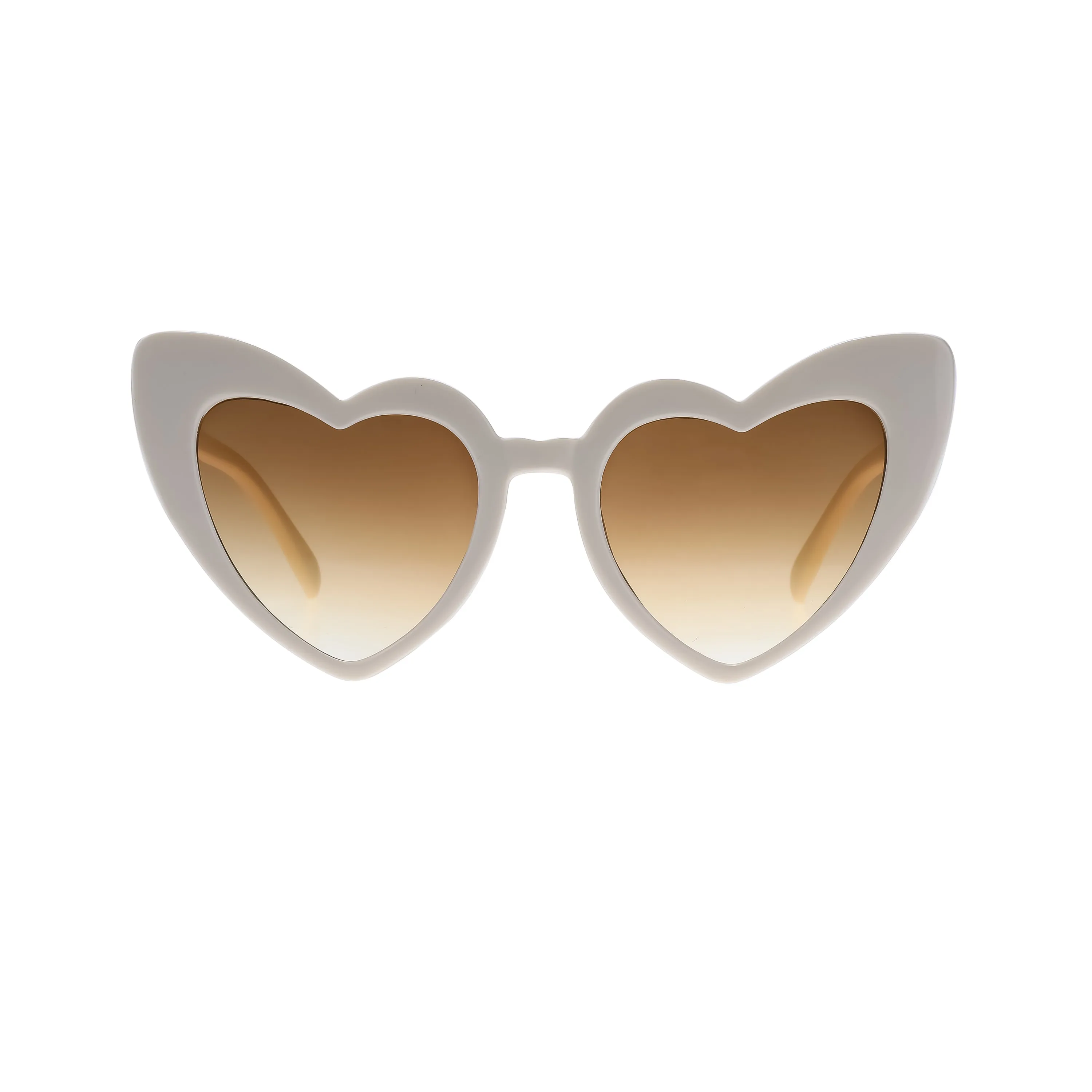 Beige Heart Sunglasses