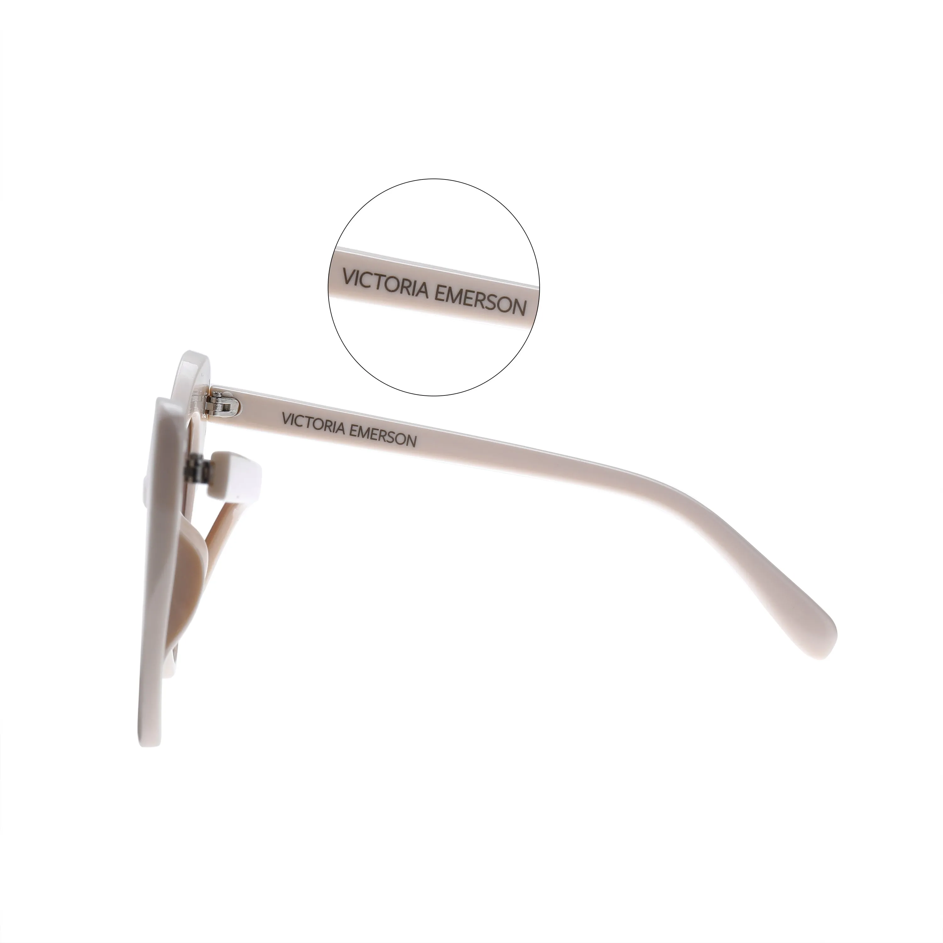 Beige Heart Sunglasses