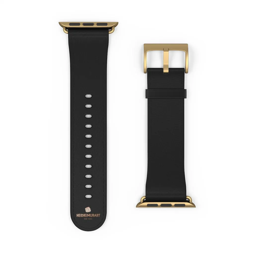 Black Apple Watch Band, Premium Watch Band Strap For Apple Watches- Made in USA