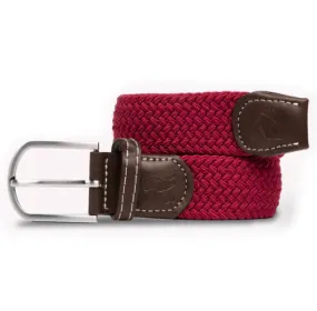 BURGUNDY WOVEN BELT