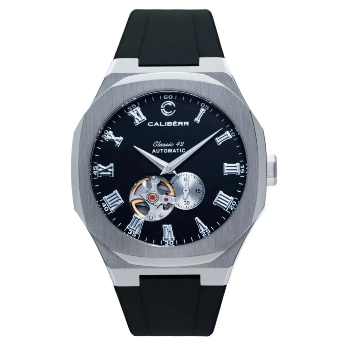 Caliberr Black Stainless Steel Watch