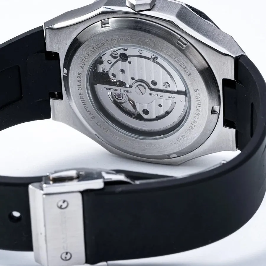 Caliberr Black Stainless Steel Watch