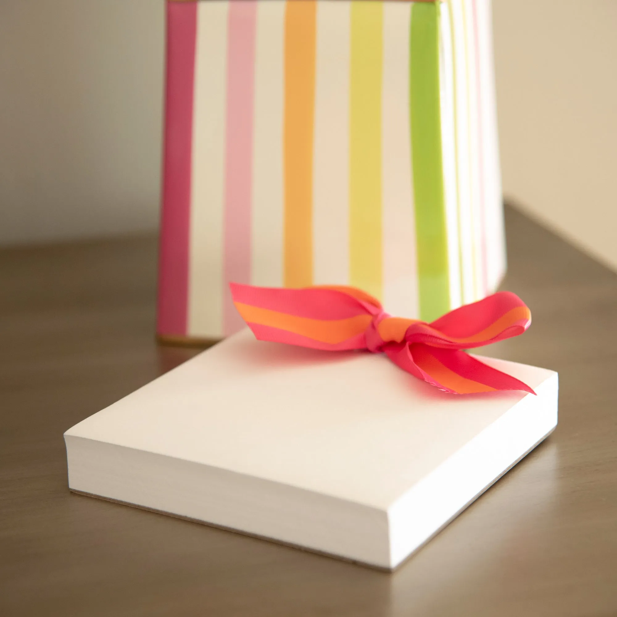 Canvas Ribbon Bow Notepad