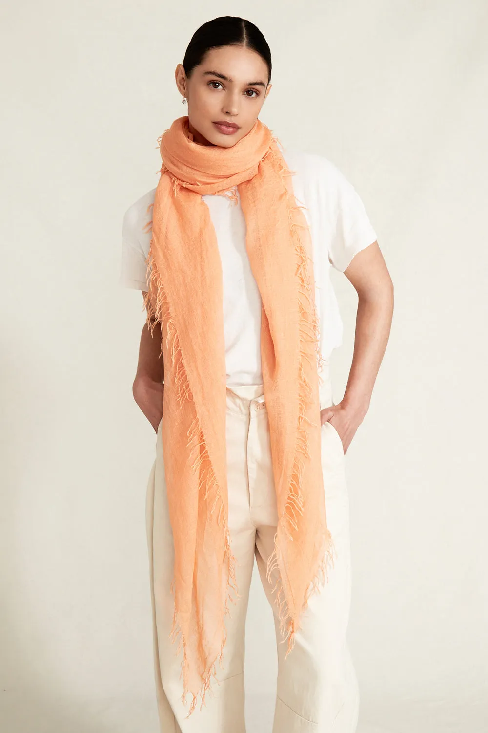 Cashmere and Silk Scarf Pumpkin