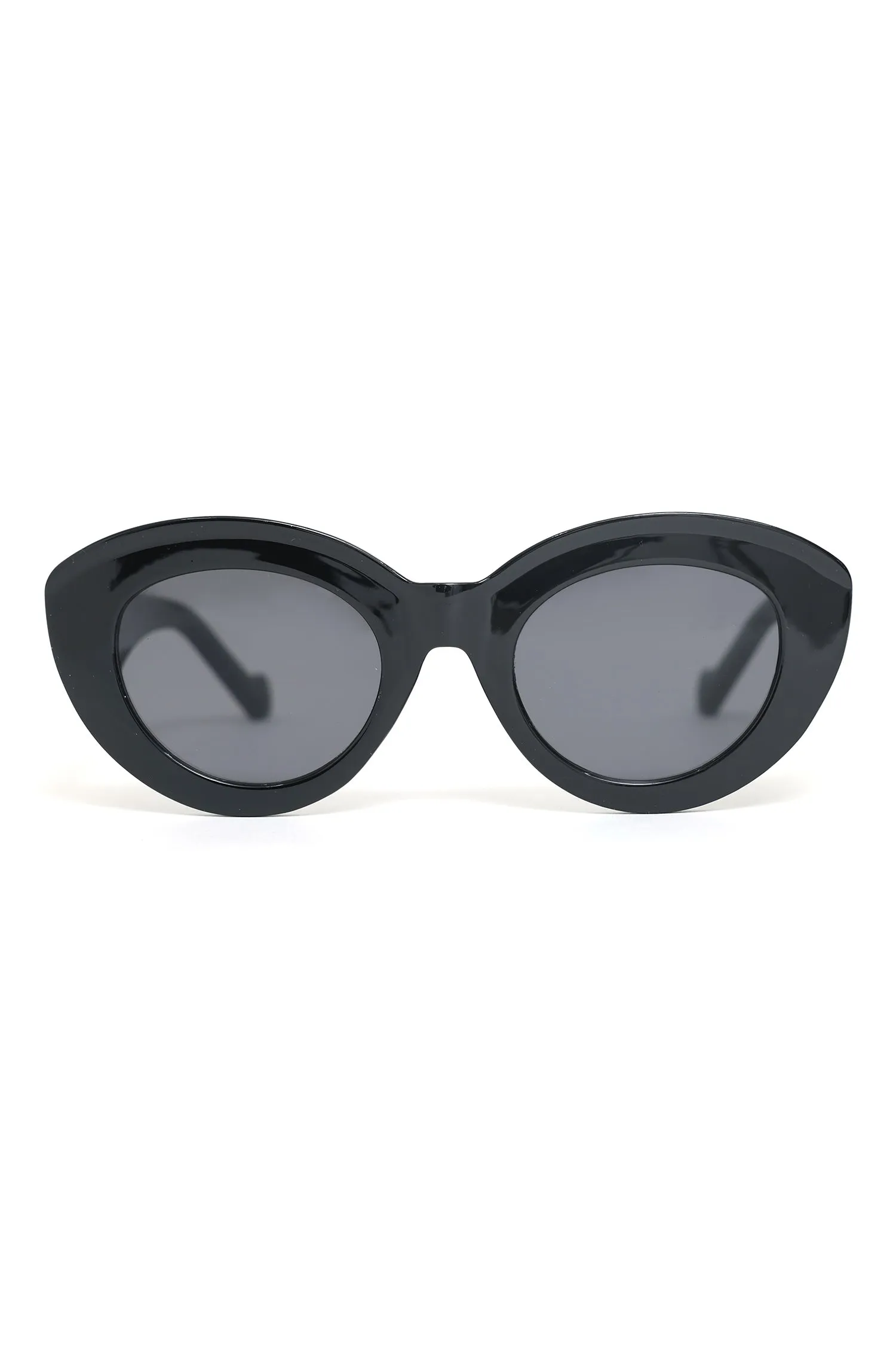 CAT EYE SUNGLASSES-BLACK