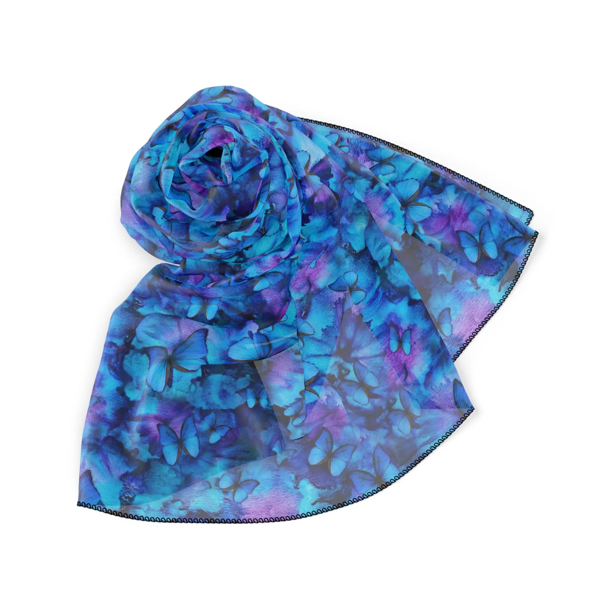 Chiffon Scarf - Dancing with Butterflies Print