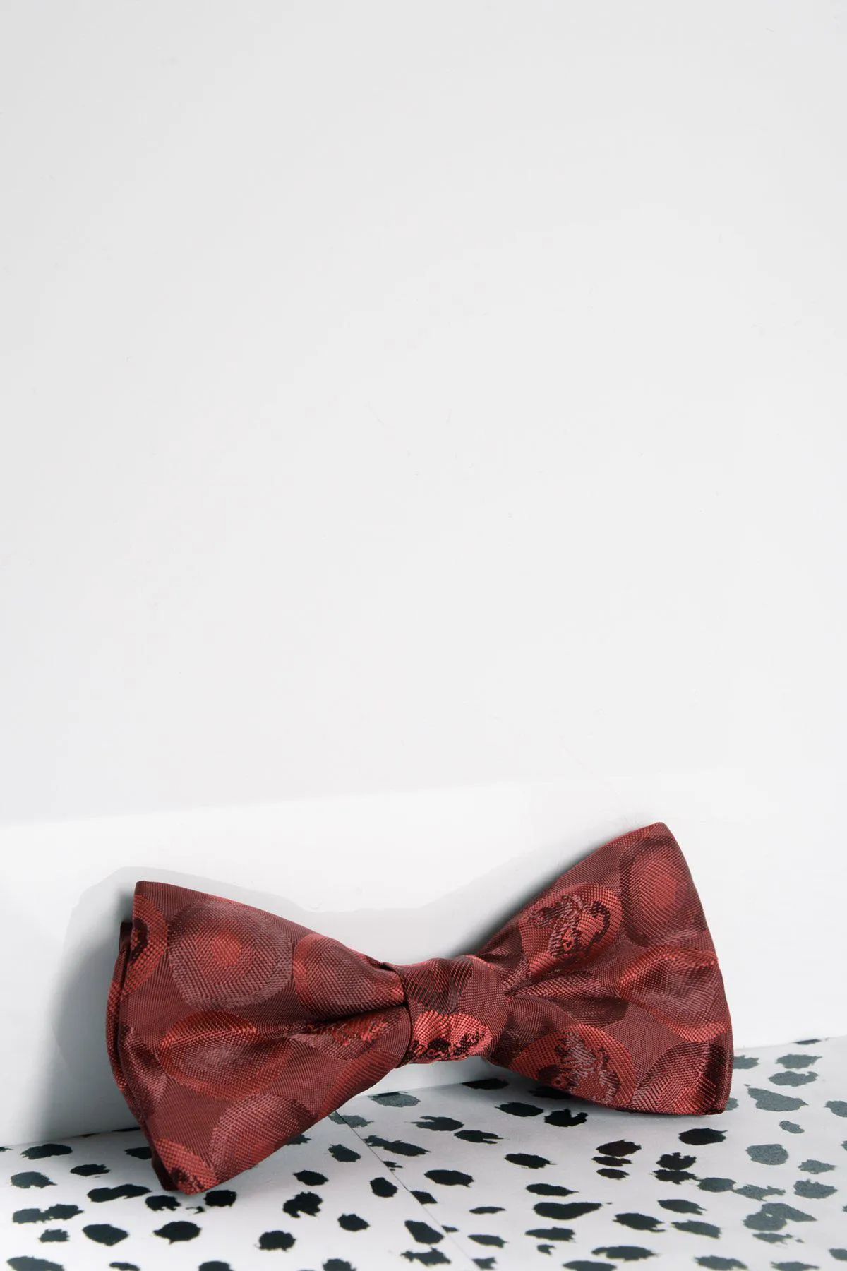 Children's Wine Bubble Circle Print Bow Tie