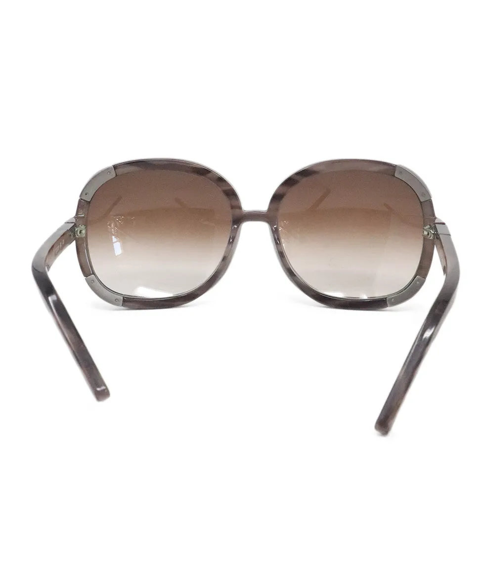 Chloe Brown & Silver Sunglasses