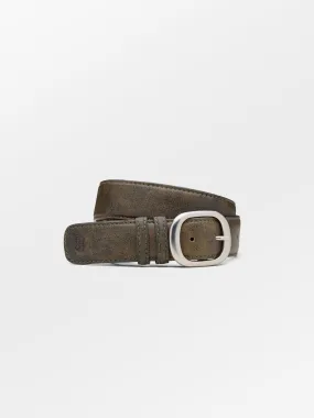 Crushed Wide Leather Belt