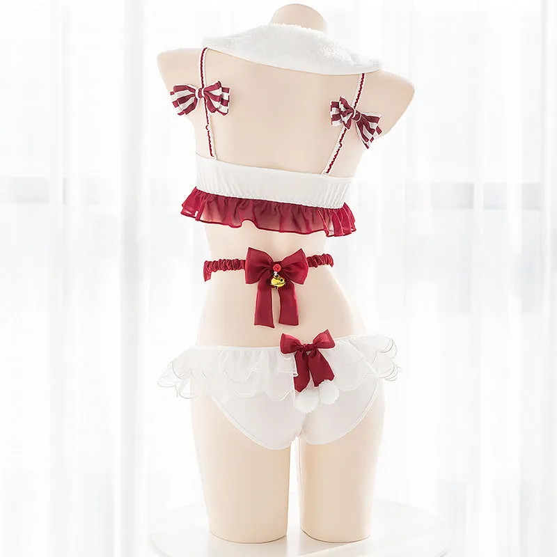 Cute Bow Conjoined Lingeries AD12636