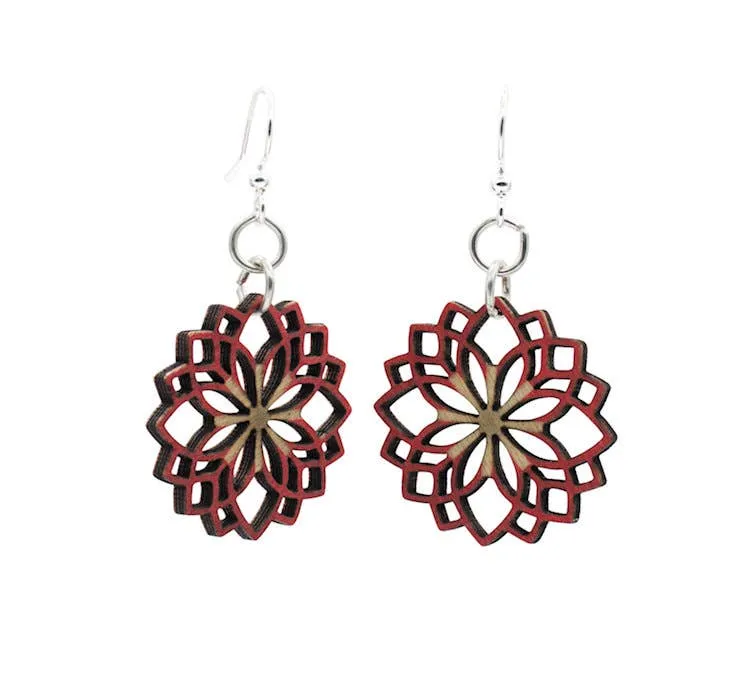 Dahlia Flower Blossom Earrings:Green Tree Jewelry