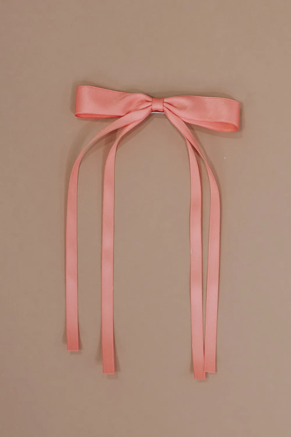 Dainty Bow Clip, Coral