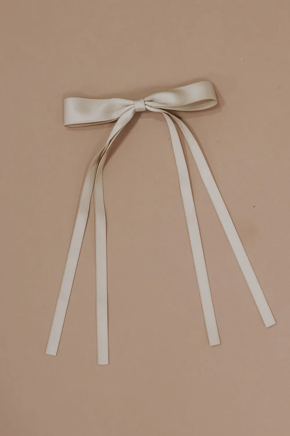 Dainty Bow Clip, Taupe