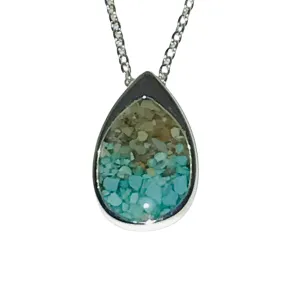 Dune Jewelry Teardrop Turquoise Gradient Necklace