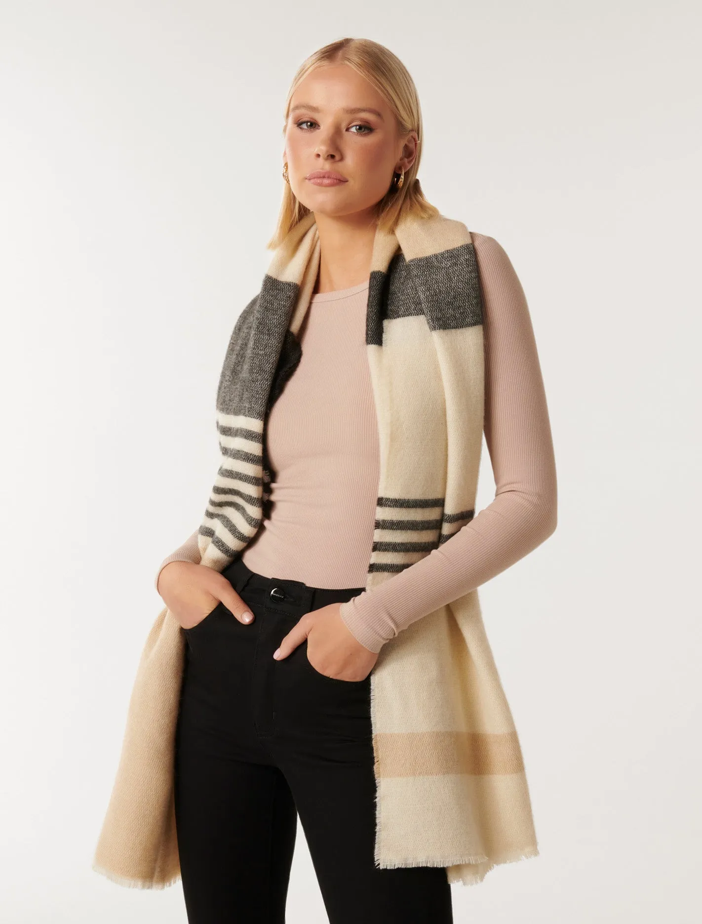 Dylan Large Stripe Scarf