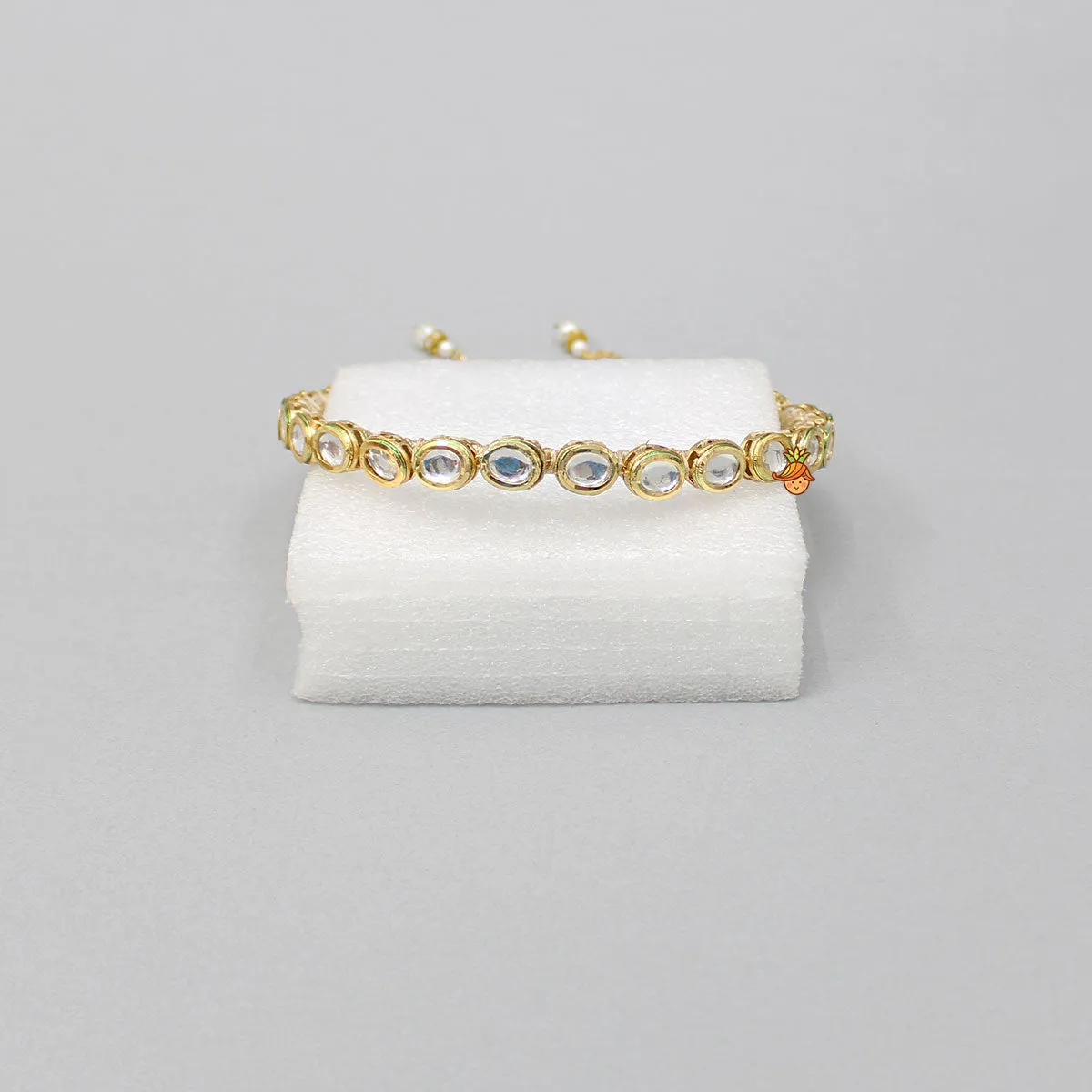 Embroidered Golden Chain Hair Band