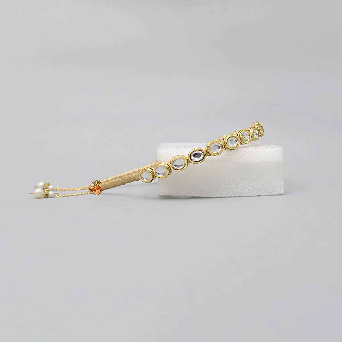 Embroidered Golden Chain Hair Band