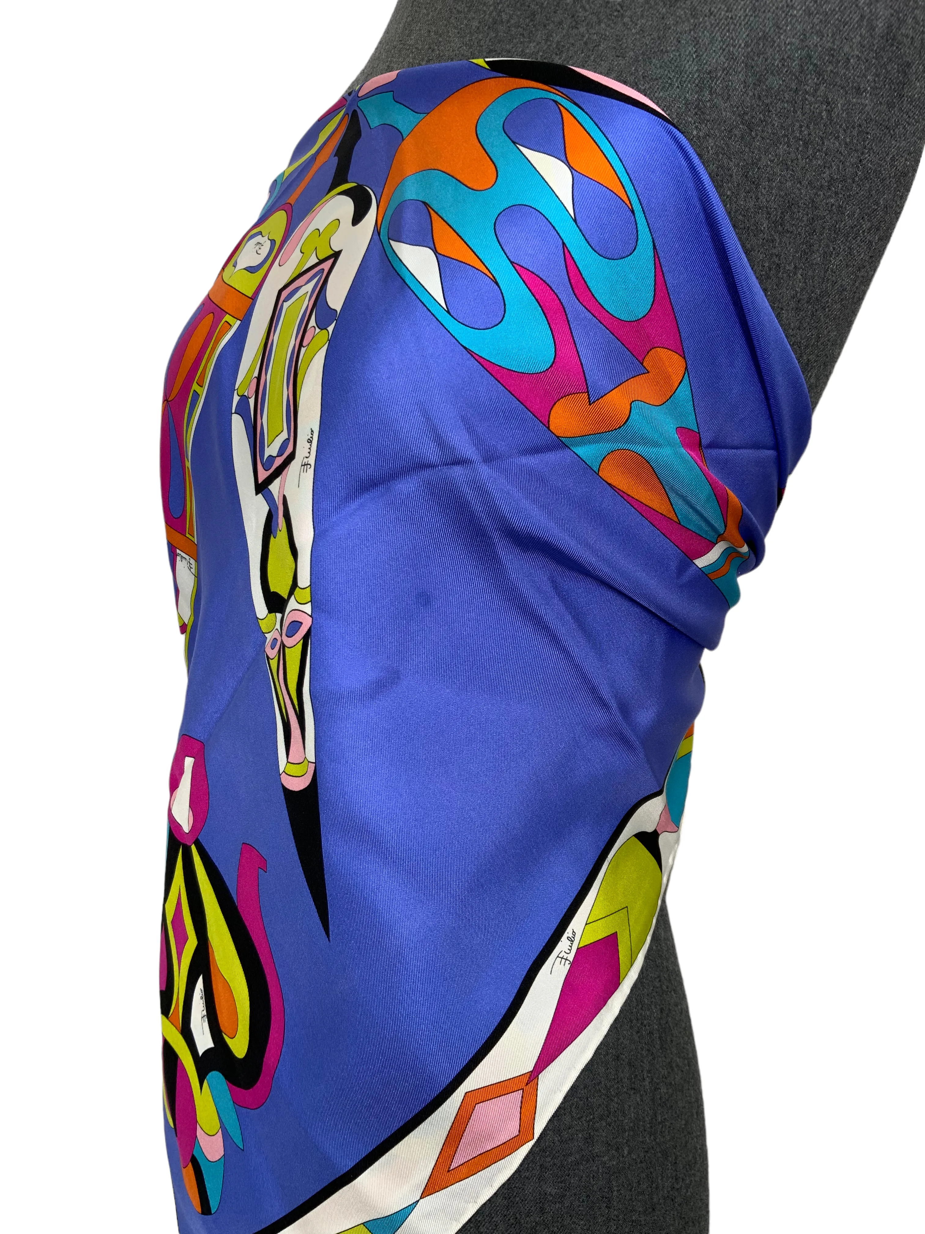 Emilio Pucci Abstract Print Silk Scarf