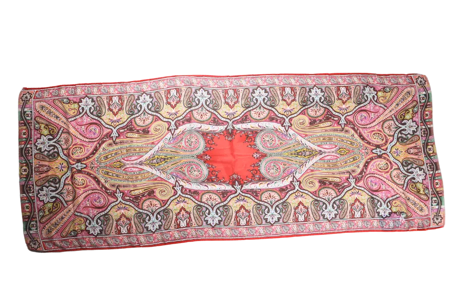 ETRO DAMASK SCARF 160CM MULTICOLOUR SILK