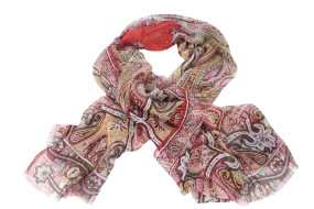 ETRO DAMASK SCARF 160CM MULTICOLOUR SILK