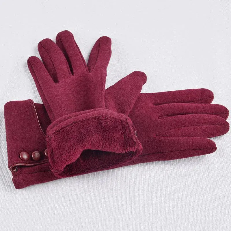 FAUX FUR-LINED GLOVES