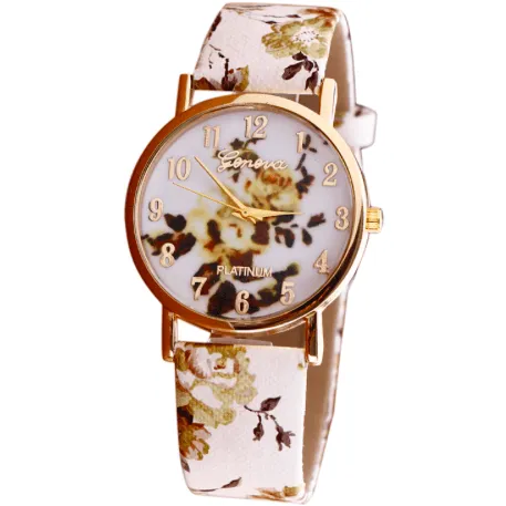 FLOWER POWER LEATHER WATCH