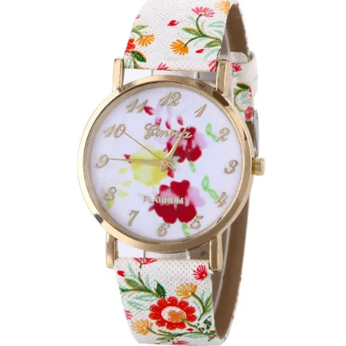 FLOWER POWER LEATHER WATCH