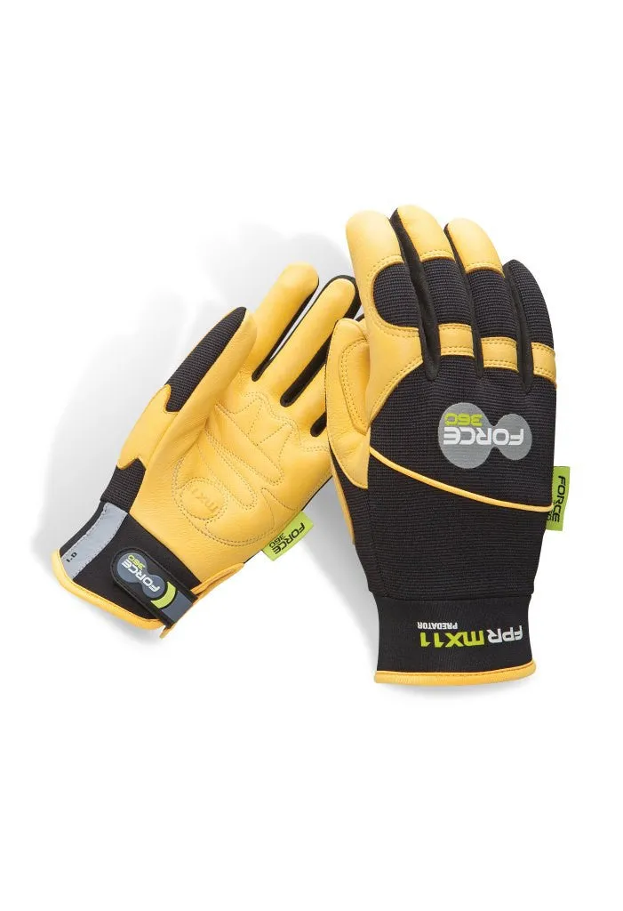 Force360 Predator Deerskin Mechanics Gloves GFPRMX11