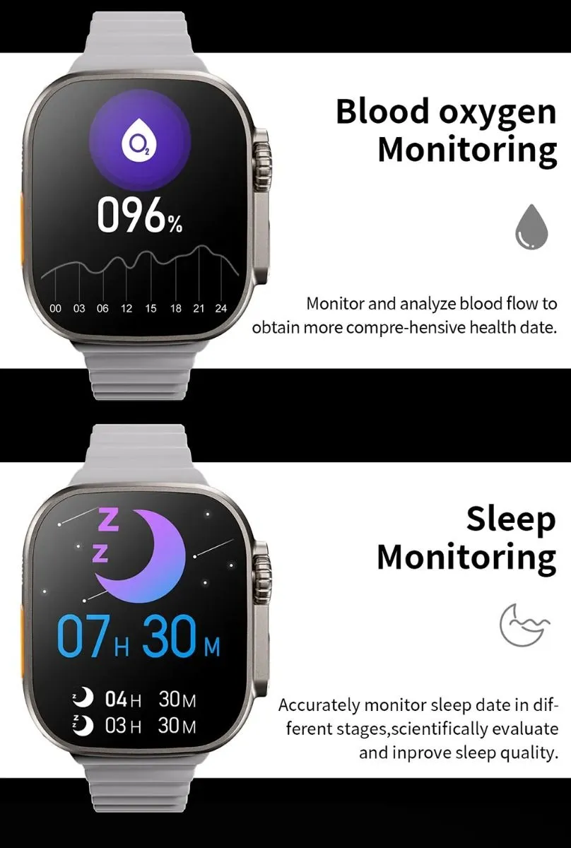 G98 Ultra Watch 8 Smartwatch Compass Sensor Module Gaming Sports Watch Bluetooth Call Fitness Health Monitoring Smart watch T800 Ultra