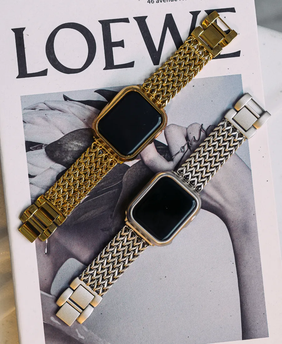 Gold Chainlink Watch Band