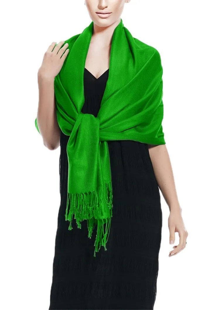 Green Pashmina Shawl Wrap Scarf