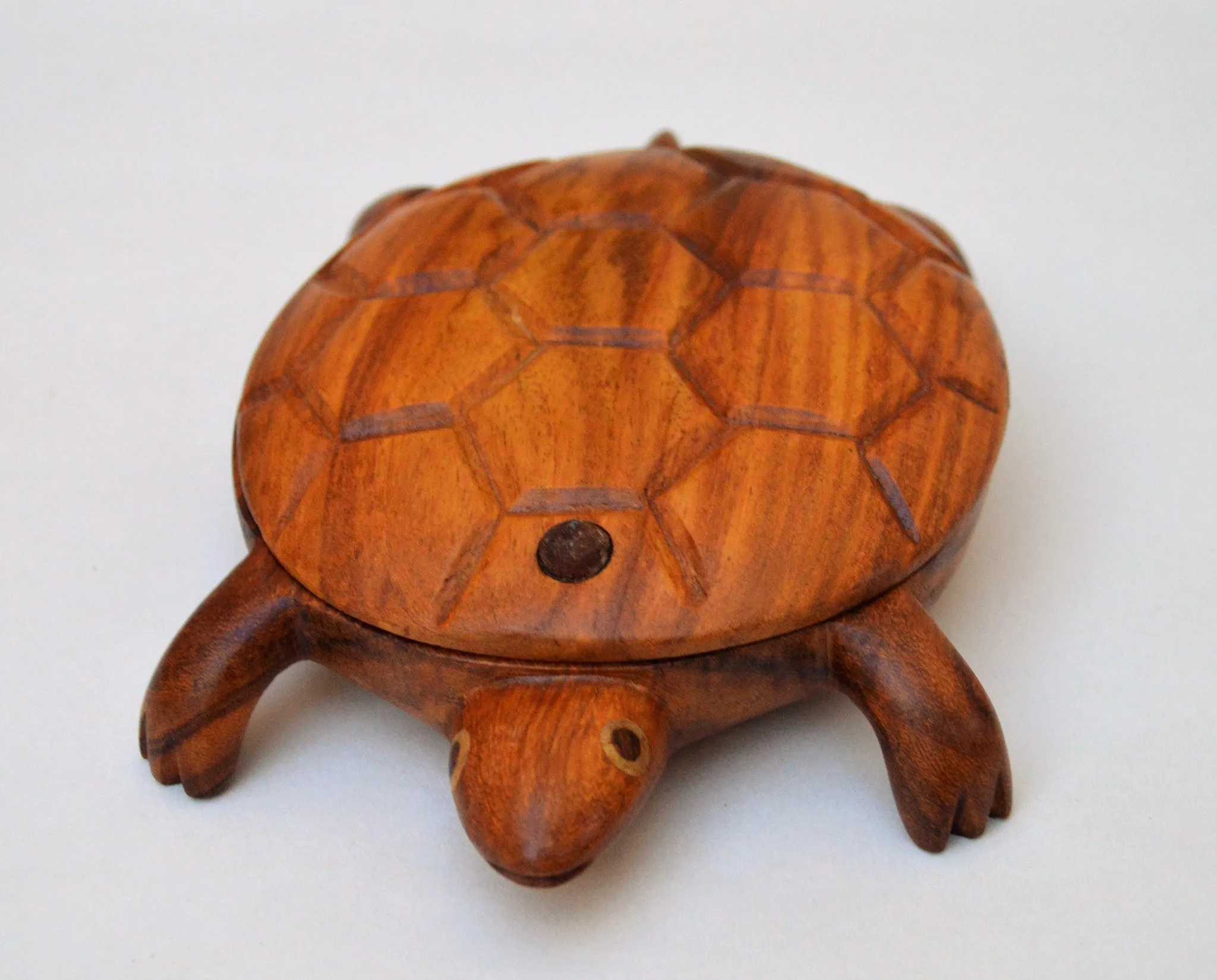 Hand carved jewelry box, Turtle shape