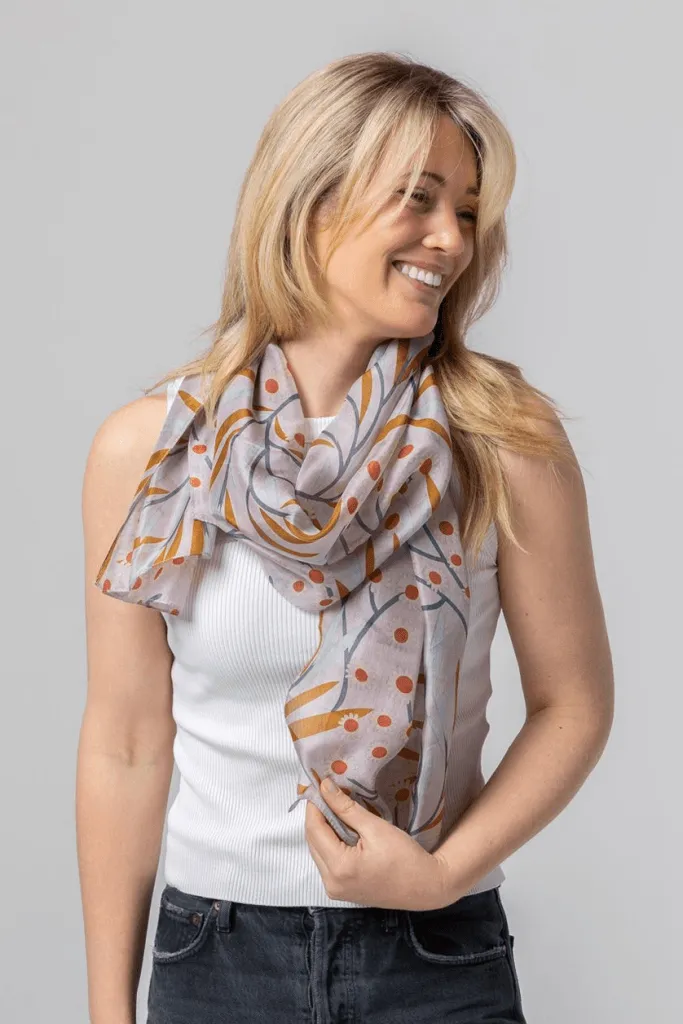 Indus - Silk Scarf - Everlasting Daisy