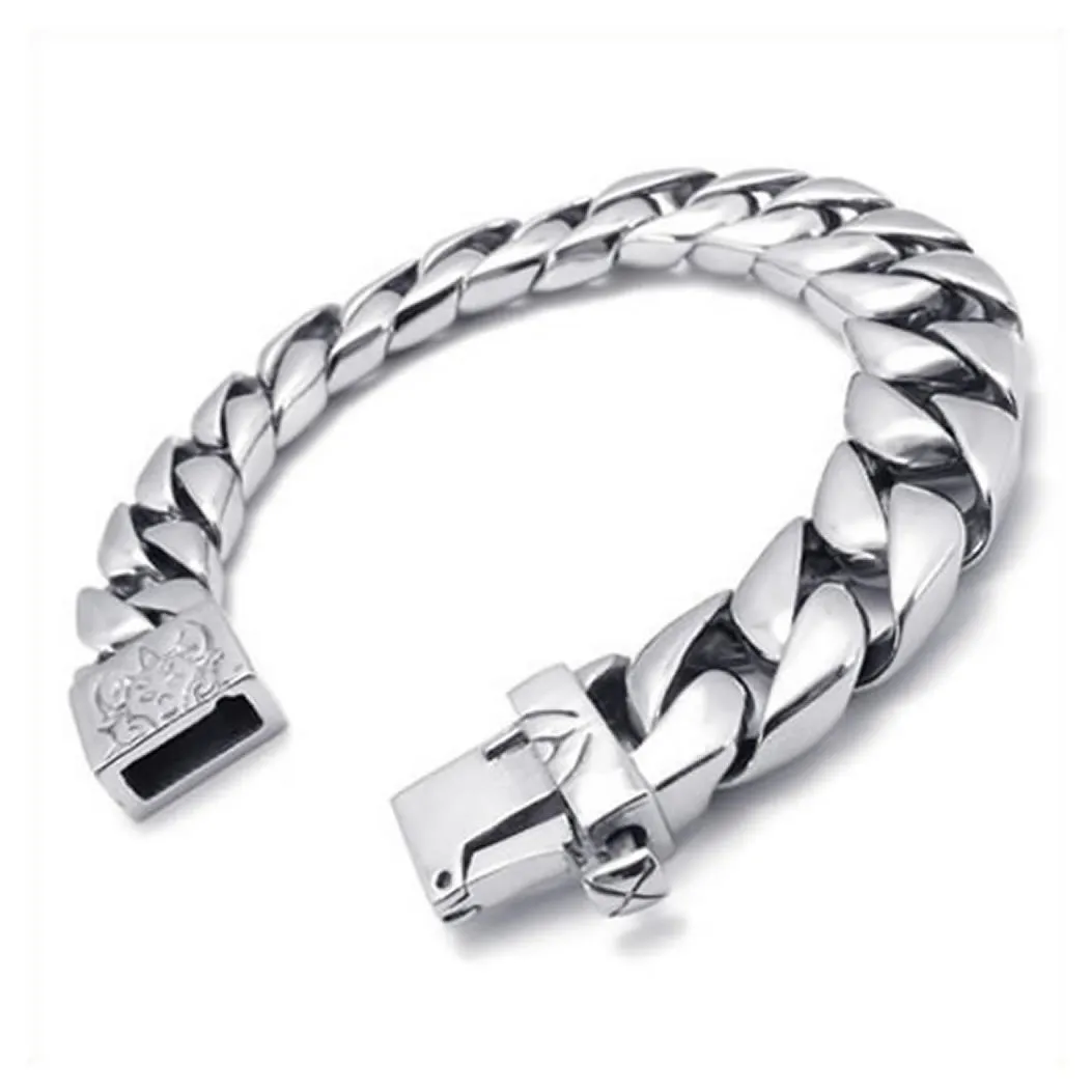 Jewelry Stainless Steel Men Heavy Biker Bracelet