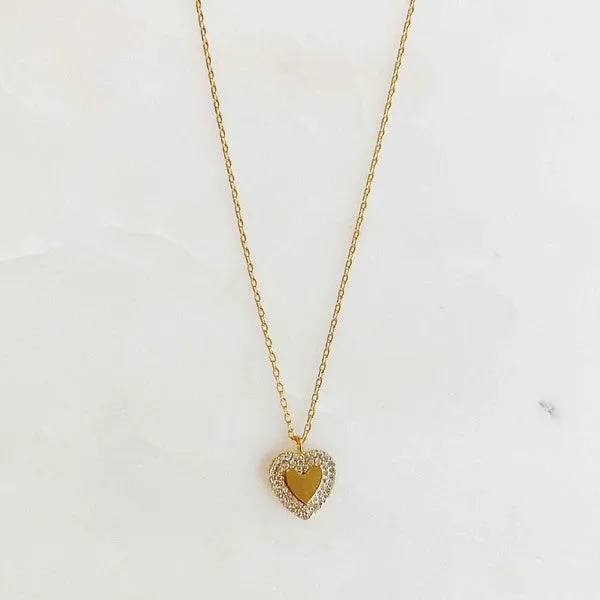 Love Life Necklace | Dainty Gold Heart Necklace