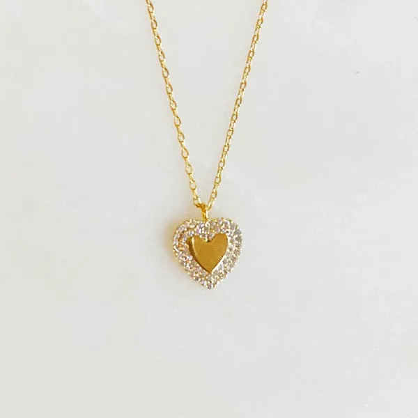 Love Life Necklace | Dainty Gold Heart Necklace