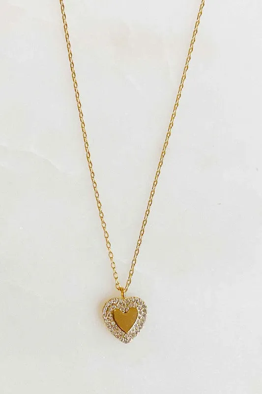 Love Life Necklace | Dainty Gold Heart Necklace