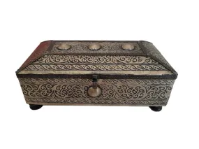 Moroccan Metal Jewelry Box - Omar