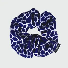 Mosaic Print Navy Hair Scrunchie