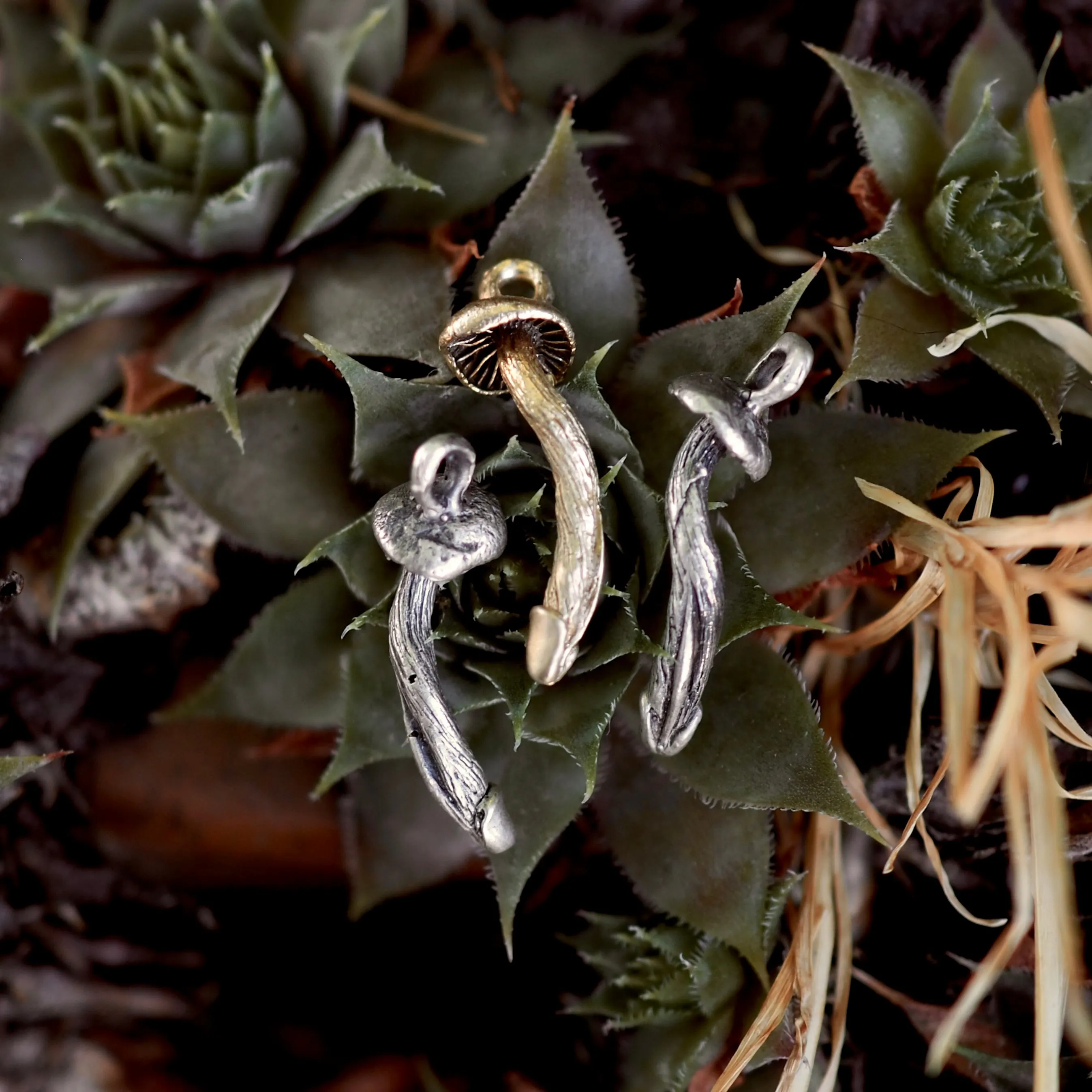 Mushroom tip necklace