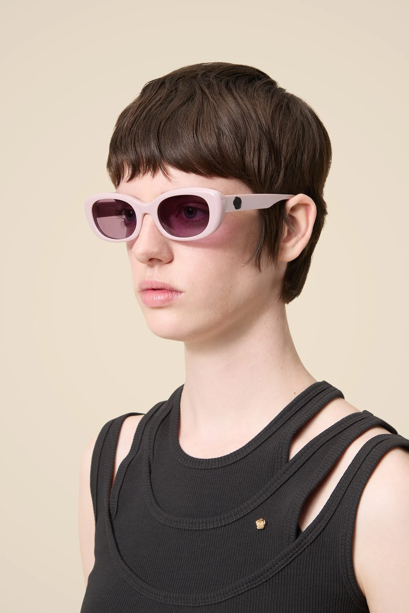 OVAL ACETATE SUNGLASSES