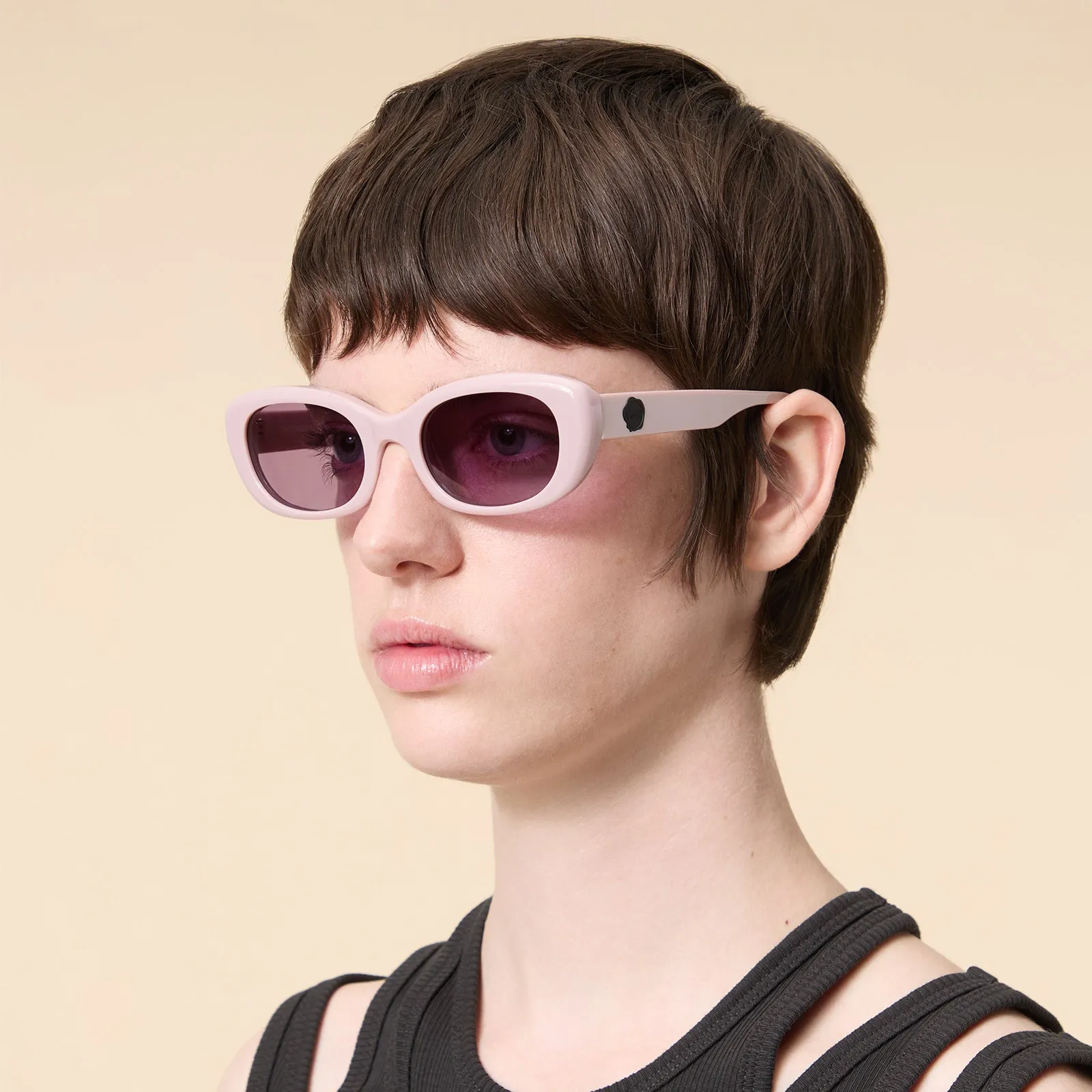 OVAL ACETATE SUNGLASSES