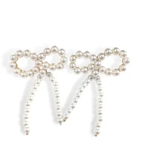 Pearl Bow Earrings